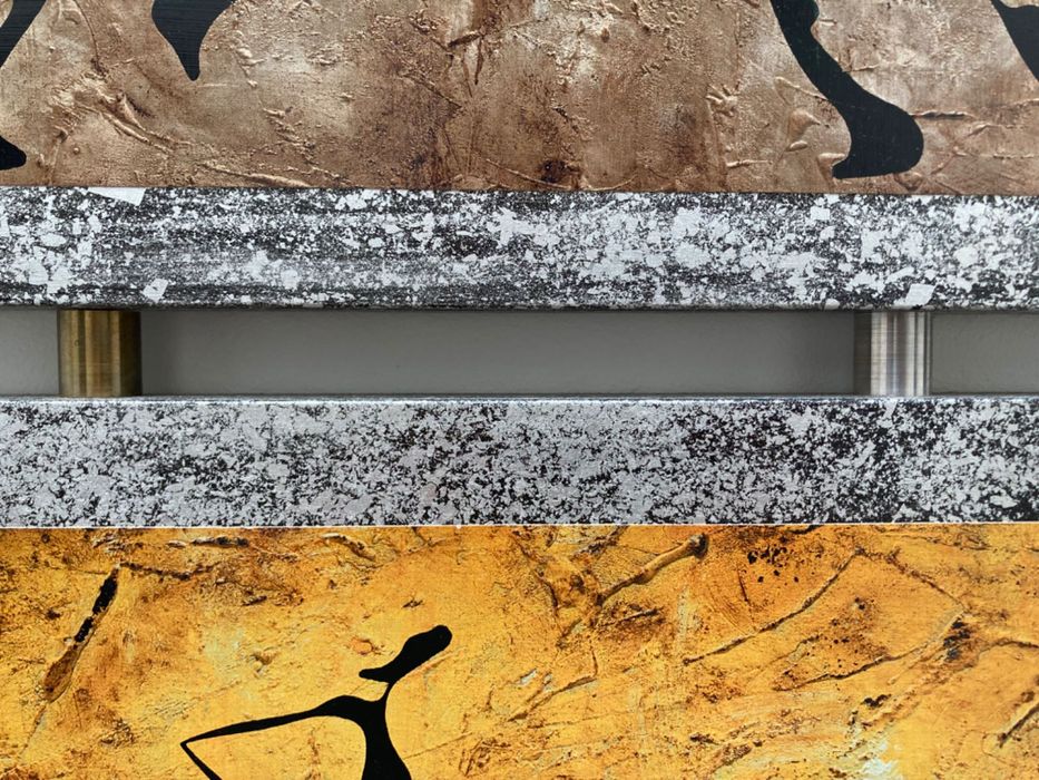 Etniczna, afrykańska dekoracja, podwójny obraz z galerii sztuki!