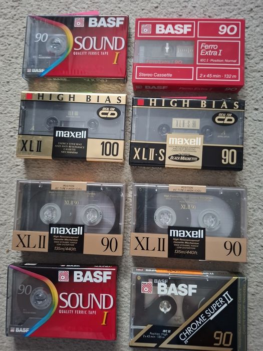 Sprzedam Nowe kasety magnetofonowe Basf ,Maxell
