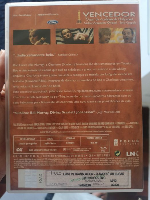 Lost in Translation - O Amor É um Lugar Estranho [DVD]
