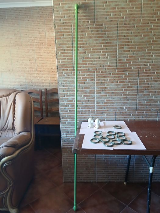 Varão e argolas para cortinados