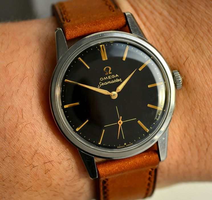 Zegarek OMEGA Seamaster - Vintage z 1960 - Czarna tarcza - Mechaniczny