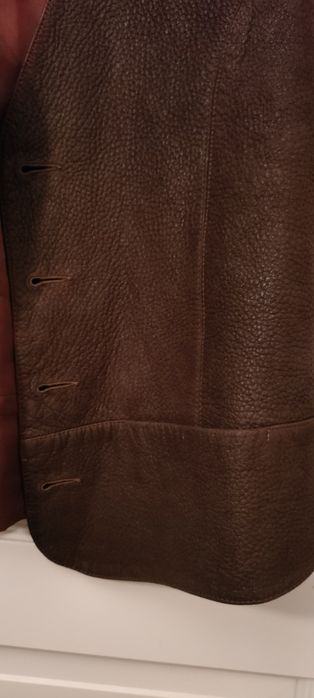 Жилетка шкіряна з гаманцями