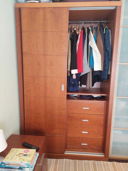 Quarto casal completo madeira maciça estilo moderno