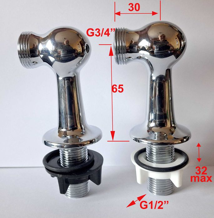 Kolanko  Do Montażu Baterii Wannowej RETRO 2 szt