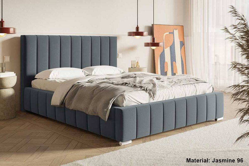 Łóżko łóżka tapicerowane bed MOON z pojemnikiem i stelażem 120x200 140x200 160x200 180x200 200x200 dostawa w 7 dni roboczych