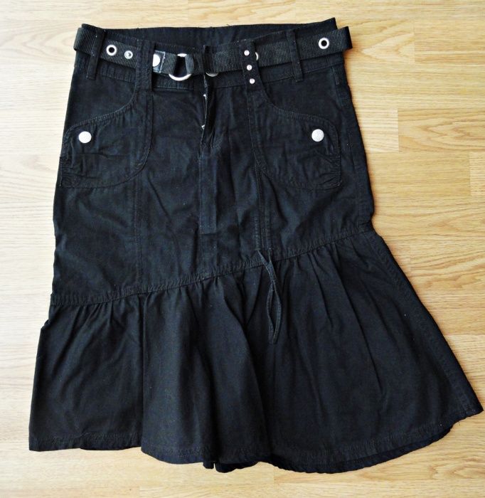 Czarna spódnica H&M S 158cm z paskiem