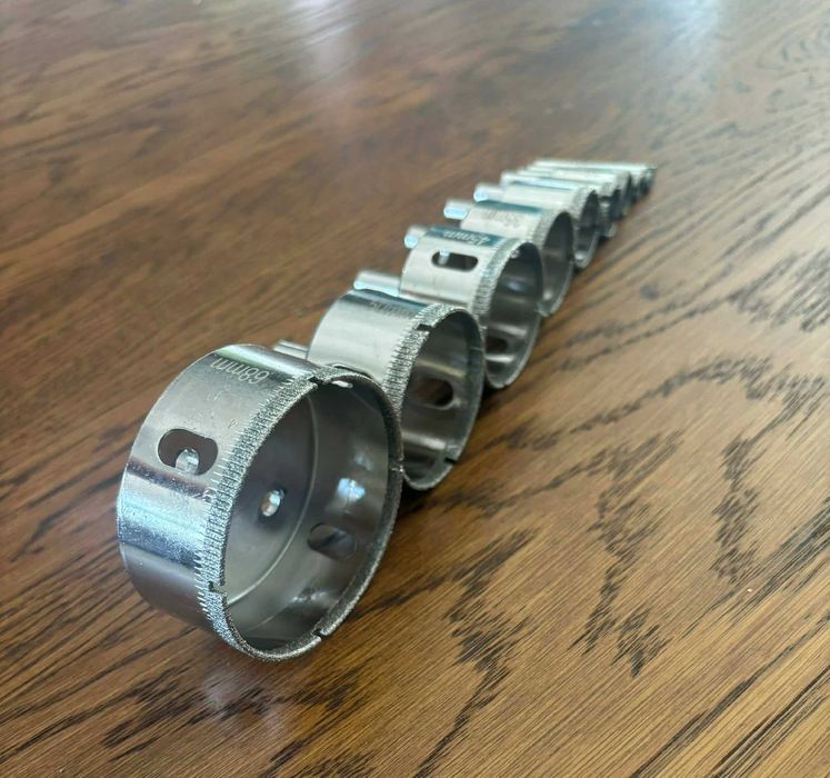 Otwornice diamentowe zestaw 10 szt 6-68 mm do gresu szkła