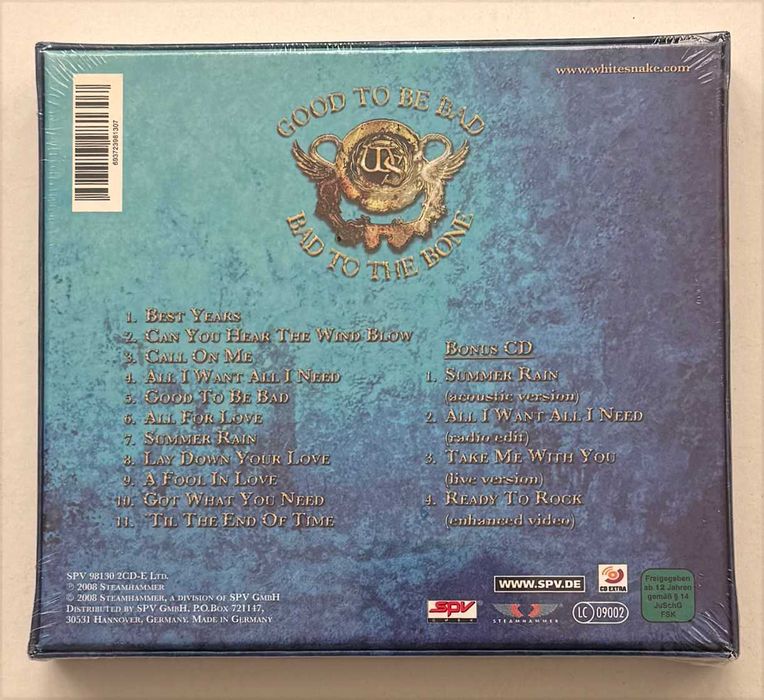 2CDs Whitesnake_Good To Be Bad. Limited Edition. Novo e selado.