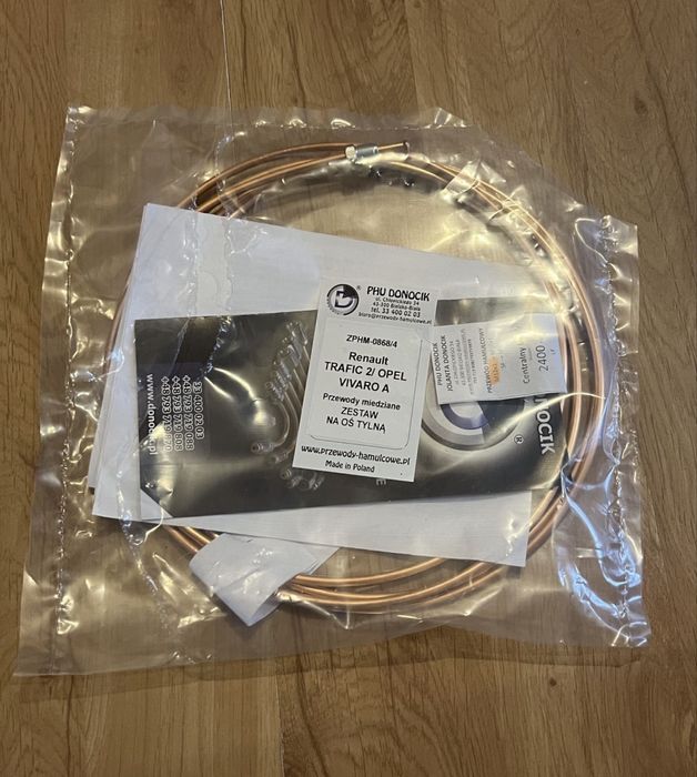 Трубка гальмівна мідна Vivaro/Trafic 4.75mmx3180 mm-M10x1-M10x1 WP-016