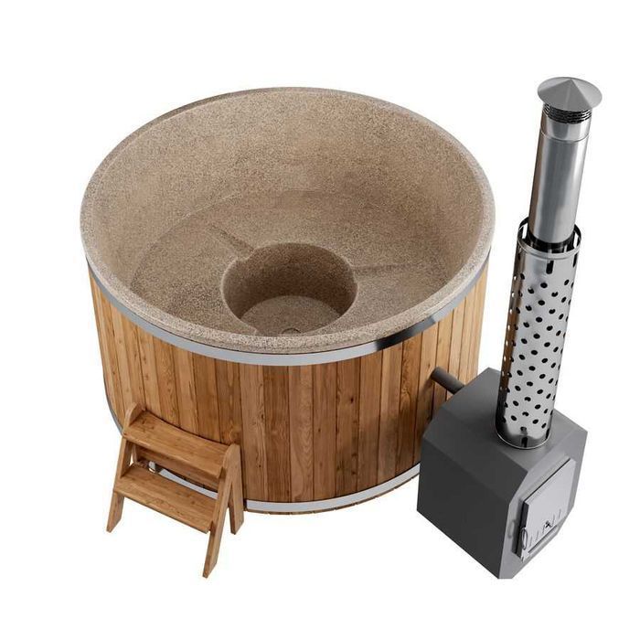 Balia ogrodowa Polar SPA Light 195 Hot z piecem zewnętrznym