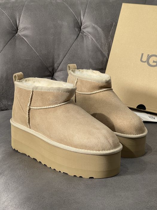 Ugg ultra mini platforma 5 см бежеві,чорні, руді.