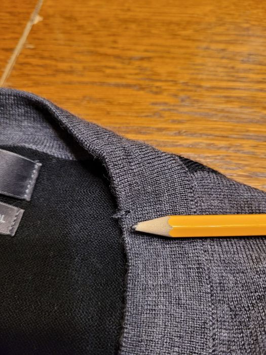 Sweter swetr kardigan M&S r.L 100% merino szary guziki rozpinany