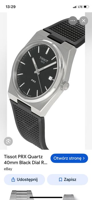 Tissot prx jak nowy.pasek gumowy plus bransolets
