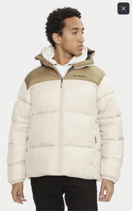 Чоловіча куртка бежева коричнева S оригінал columbia  зима ориг с
