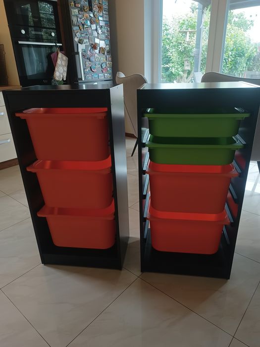 IKEA TROFAST Regał z pojemnikami ( cena za 2 sztuki)