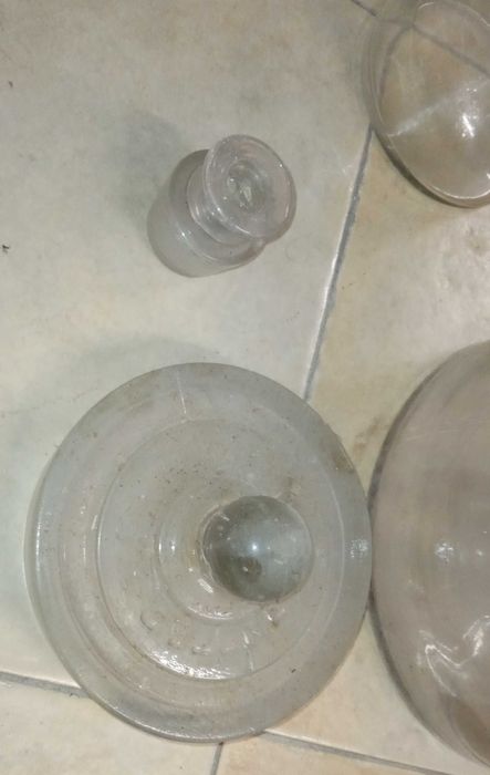 Frasco vidro antigo, tipo "farmácia", grande.