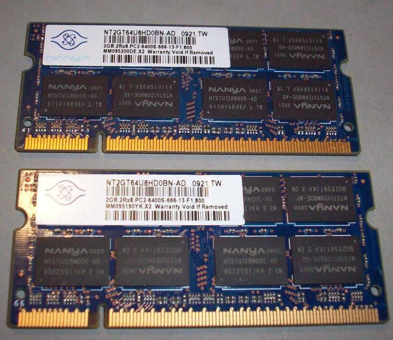2+2 Гб PC2-6400s SO-DIMM