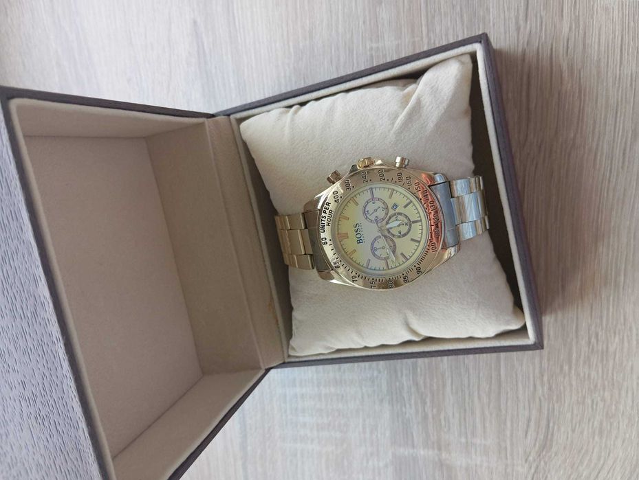 Zegarek męski Hugo Boss - elegancki gruba bransoleta, promocja