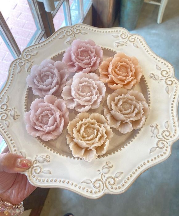 Силіконова форма молд півонія пион для свічок, мила,  декору