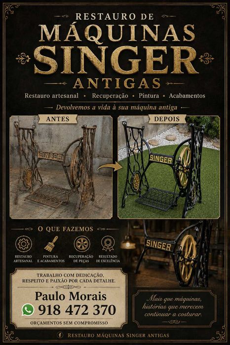 Máquina singer restauradas