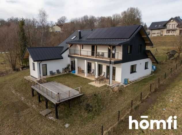 Widokowy, w pełni wyposażony, sauna, pompa ciepła, fotowoltaika