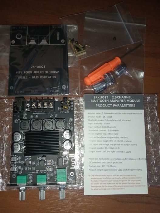 ZK-1002T bluetooth 2,0 channel 100Wx2