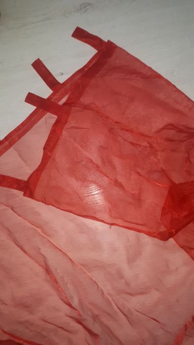 Тюль красная органза