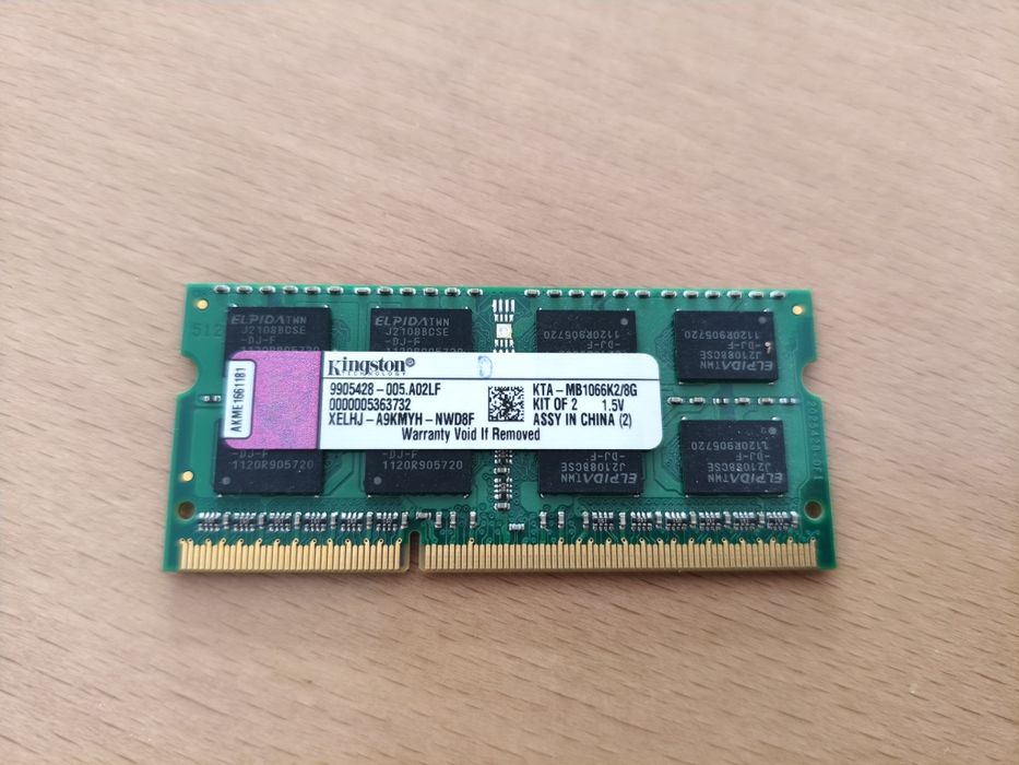 Kość pamięć RAM DDR3 SO-DIMM Kingston 4 GB 1600 MHz PC3-12800