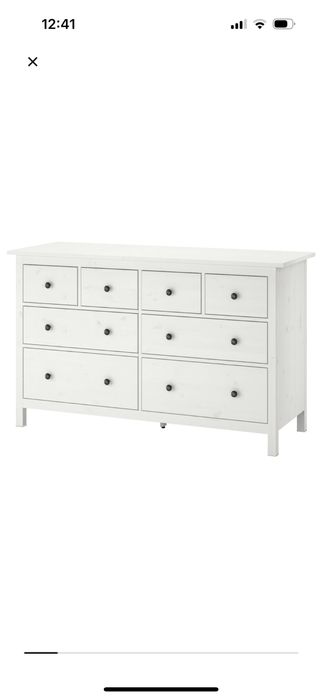 Komoda ikea hemnes biala pojemna szuflady