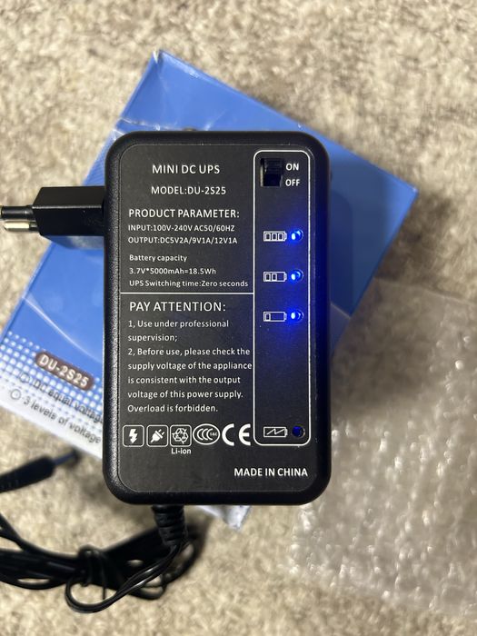 UPS mini для роутера 5V/9V/12V на 5000mAh