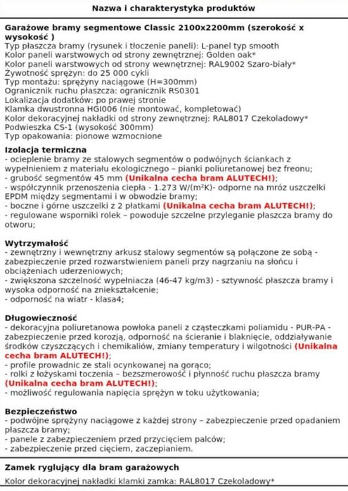 Brama garażowa segmentowa