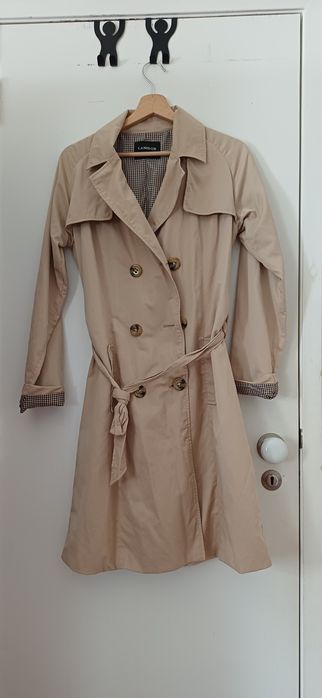 Trench coat bege clássico Landor – tamanho 36