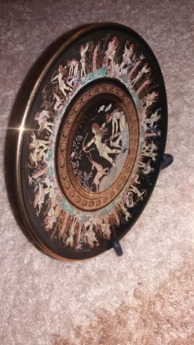 Тарелка сувенирная золото 24см