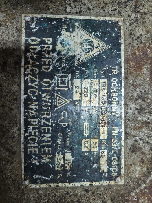 Polski transformator SPES TBS-160 220v 24v 160VA