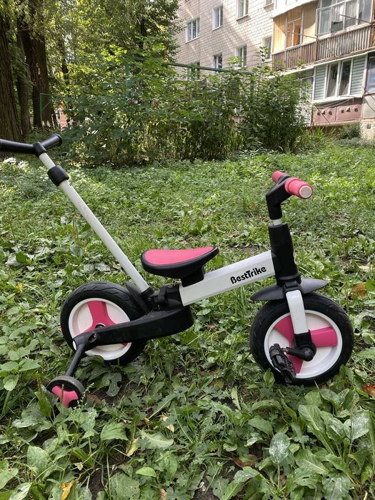 Ведосипед велобіг 2 в 1 BestTrike рожевий