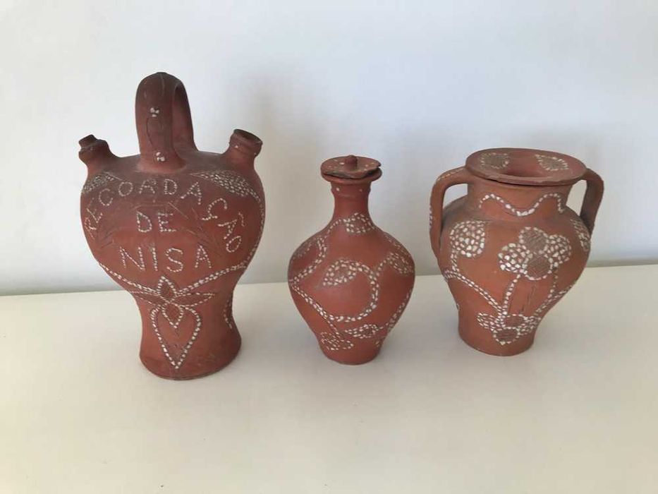 Artesanato Alentejano olaria Nisa galheteiro candelabro