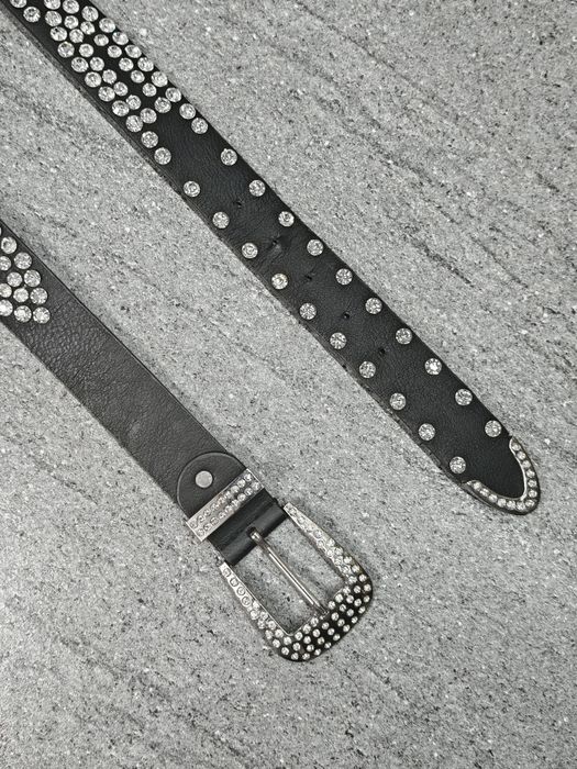 3 x pasek dżety ćwieki nity kryształki styl vintage