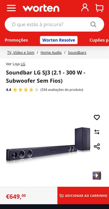 Soundbar LG SJ3 300w