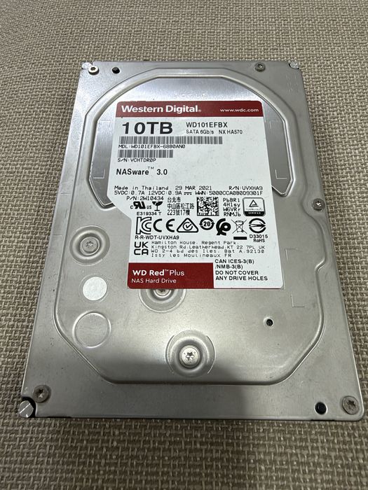 Western Digital 10TB Red Plus Hard Disk