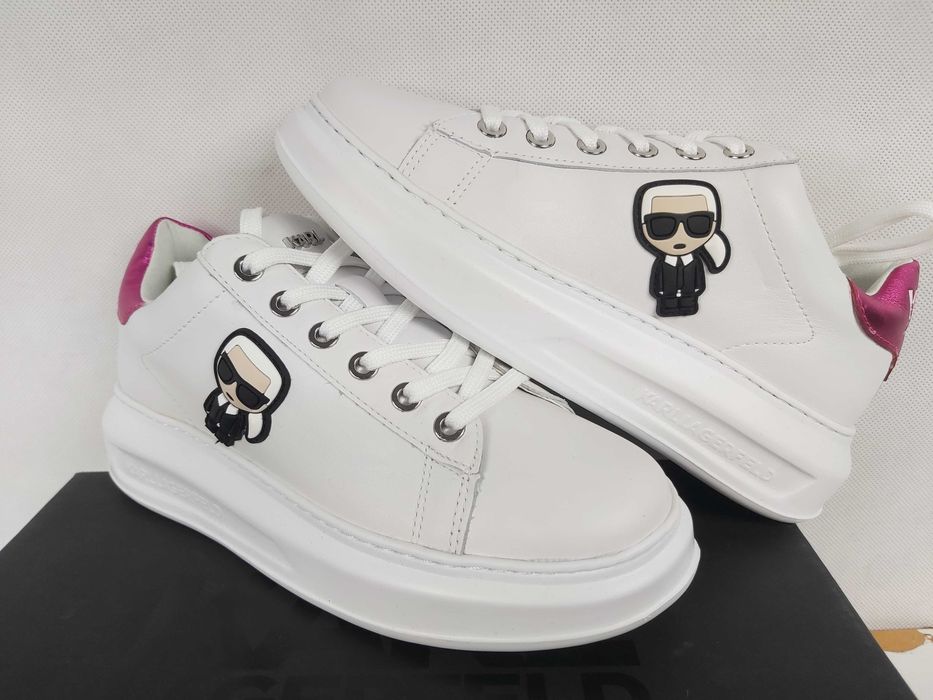 Oryginalne sneakersy KARL LAGERFELD skorzane trampki 37
