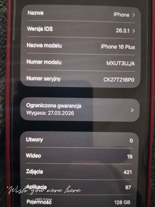 Iphone 16 plus 128 gb ( e-sim)