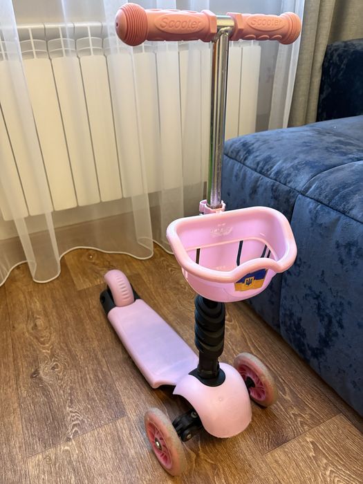 Самокат дитячий, рожевий