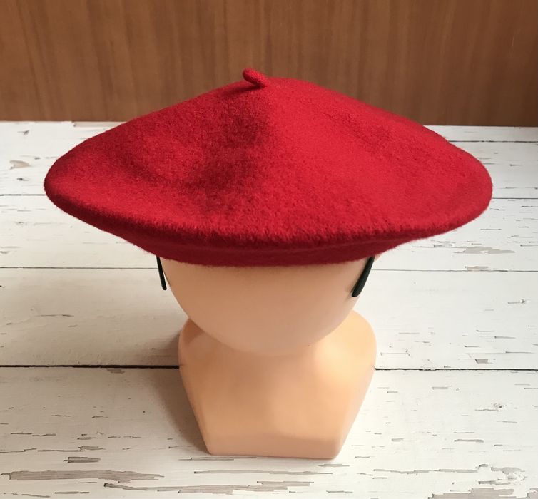 Damski Beret Vintage 80’ Wool Wełna Czechoslovakia Rare Unikat Nowy !