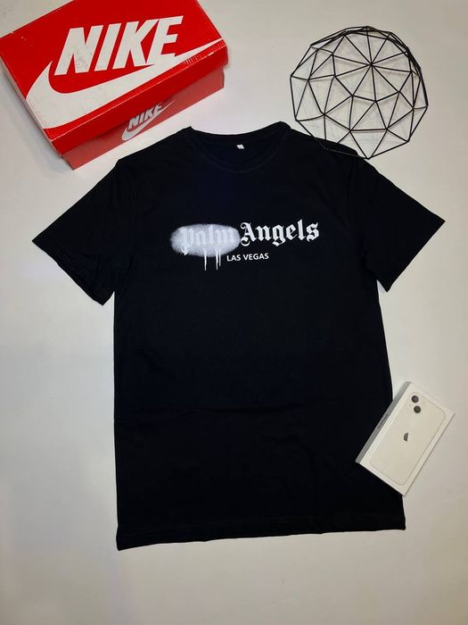 Футболка Palm Angels / футболки Палм Ангелс / Майка ПАЛМ Енжелс / унісекс  / дешево / чорна / PALM ANGELS