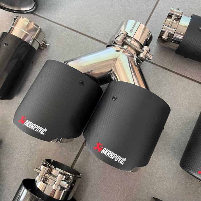 Насадки на глушник акрапович разные размеры мат карбон глянец новые