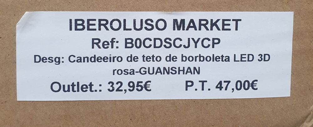 Candeeiro de teto em forma de borboleta  led 3 D rosa -GUANSHAN