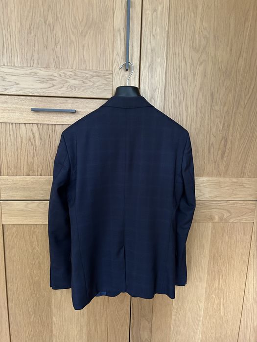 Garnitur granatowy wełniany BYTOM