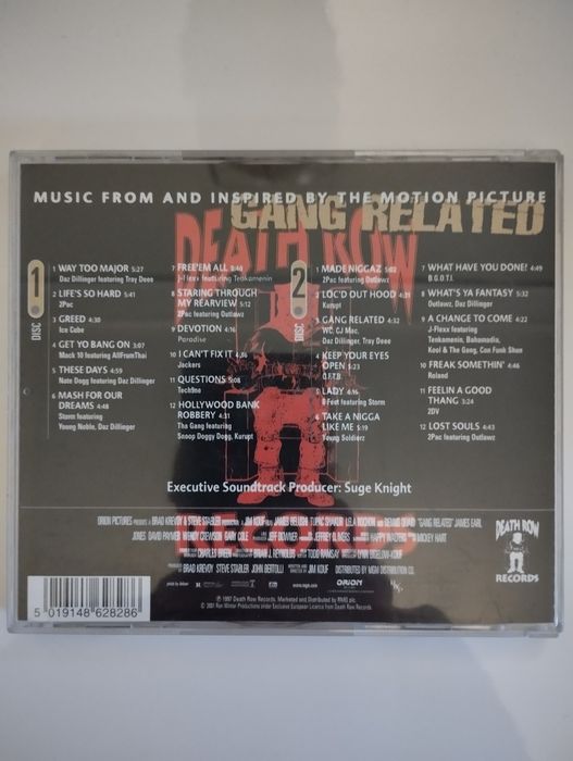 2pac , Gang related - soundtrack - cd x 2, oryginał 1997/2001 rok