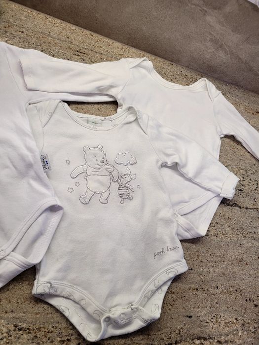 Biale body, dlugi rękaw 3 szt. rozm. 74