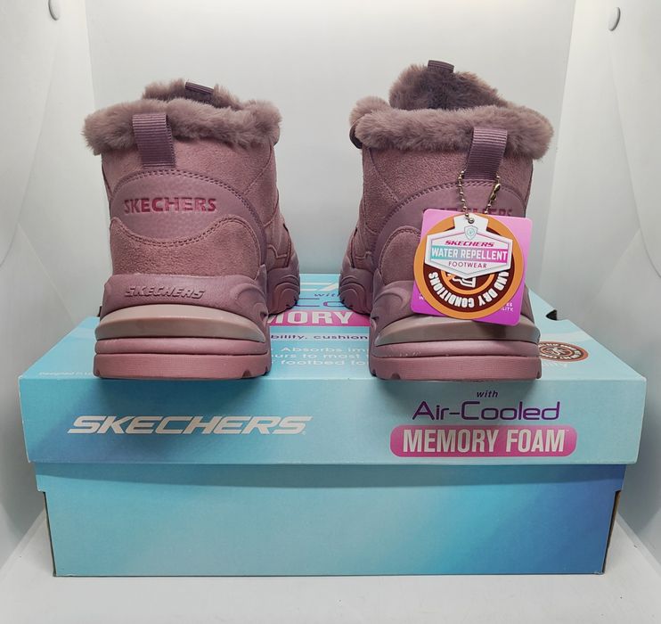 Замшевые 25,5см теплые кроссовки ботинки Skechers Stamina оригинал